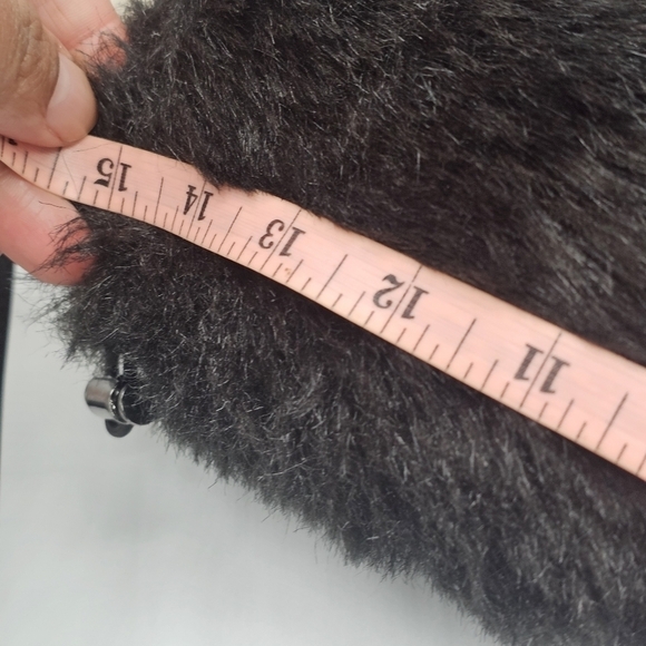 Sam Edelman Shalin Black Suede Fur Boots Size 7.5 - Picture 9 of 14